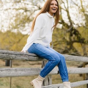 Distressed Denim Jogger